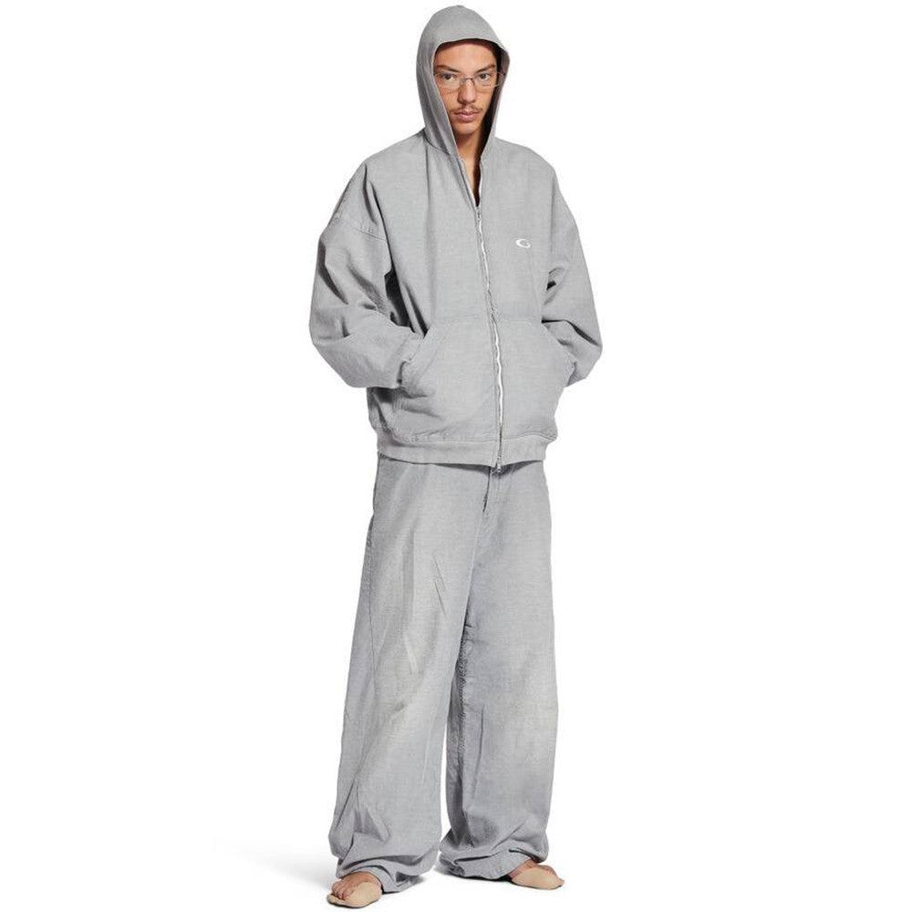 Balenciaga Top-quality Version Men's Trompe L Œil Hoodie Pants in Heather Grey#335727
