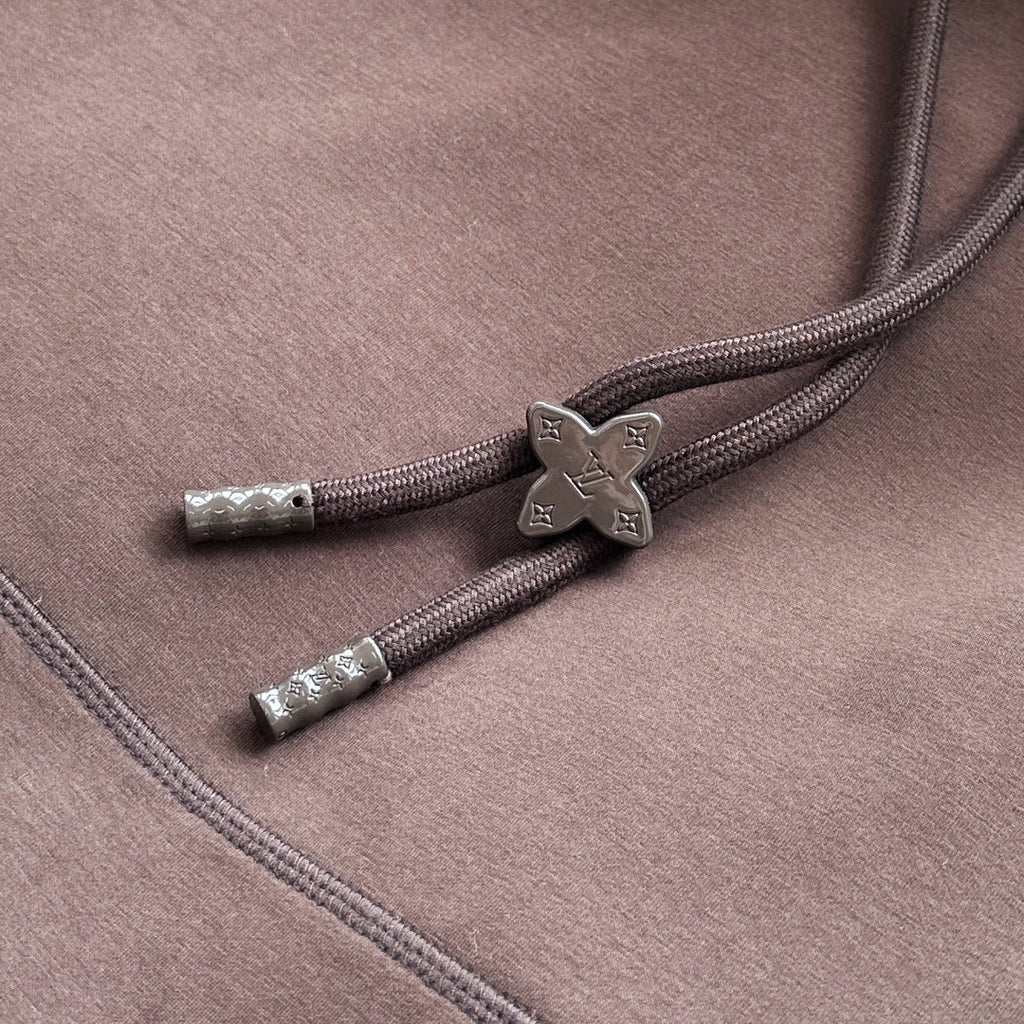 Louis Vuitton Monogram Flower Stopper Cotton Hoodie Drawstring Hooded Sweatshirt Pullover #96251
