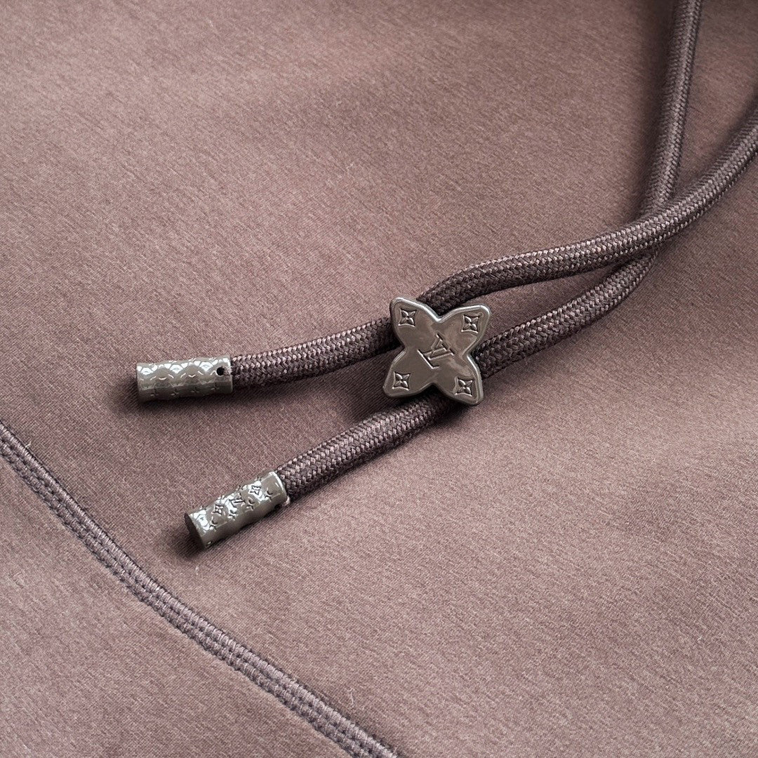 Louis Vuitton Monogram Flower Stopper Cotton Hoodie Drawstring Hooded Sweatshirt Pullover #96251