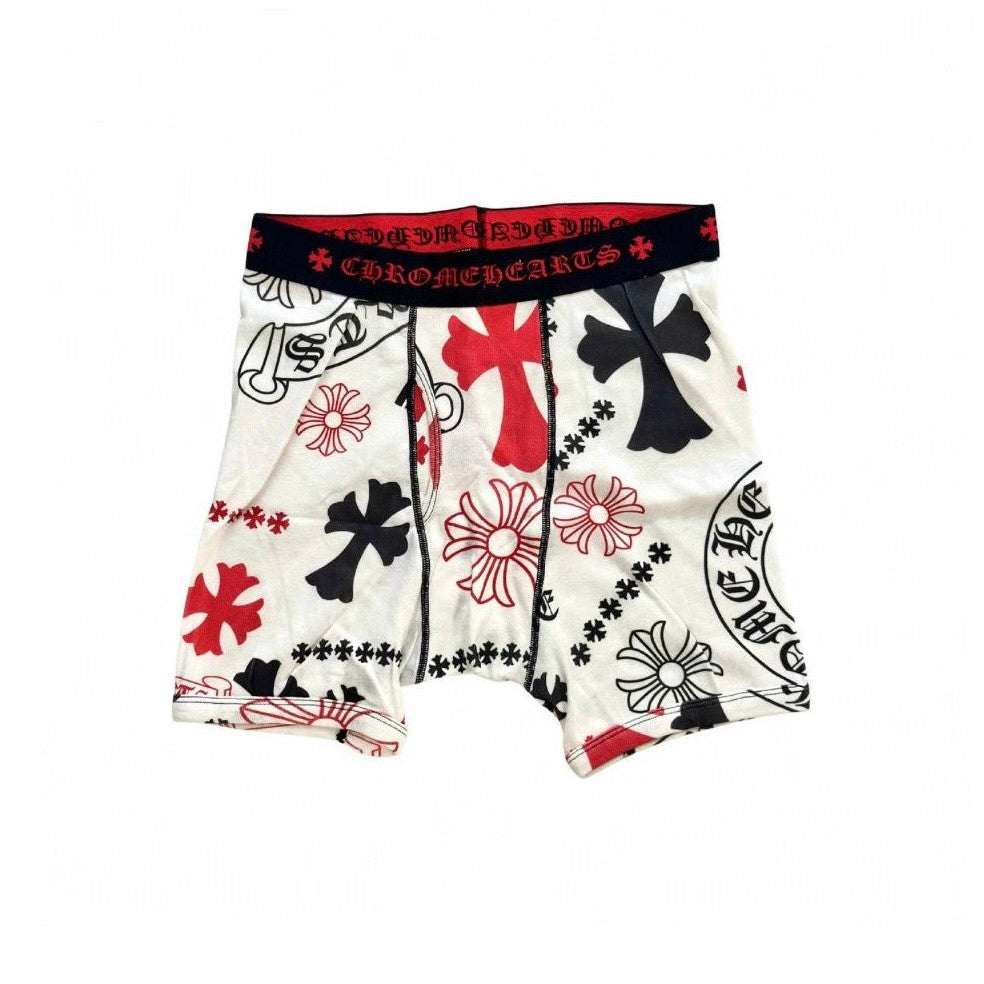 NlGO Chrome Hearts Men's Fashion Casual Logo Print Waistband Stretch Boxer Briefs Underwear #78541