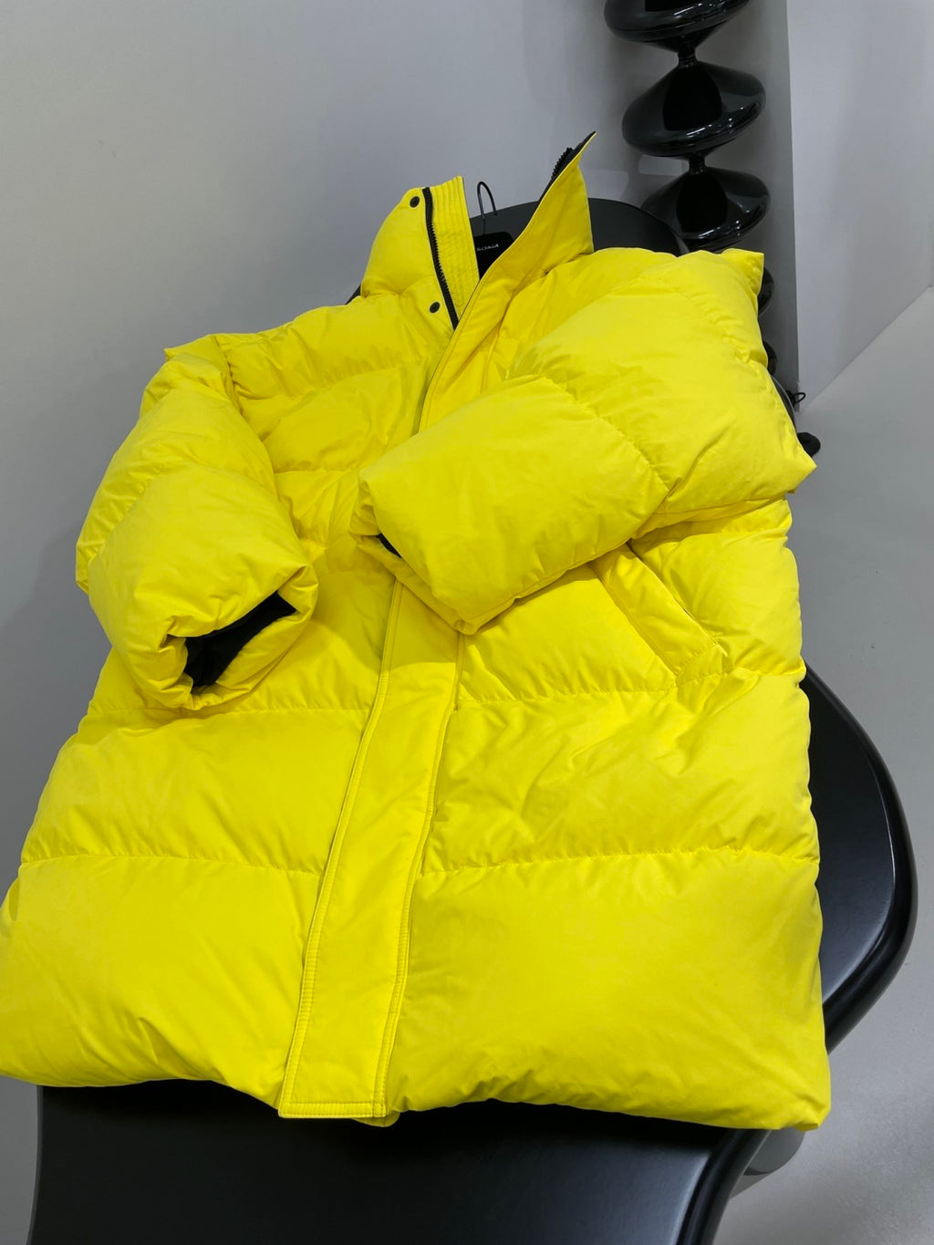 Balenciaga Men's Autumn and Winter Solid Color Letter Printed Single Breasted Zipper Long Sleeve Puffer Down Jacket #74481