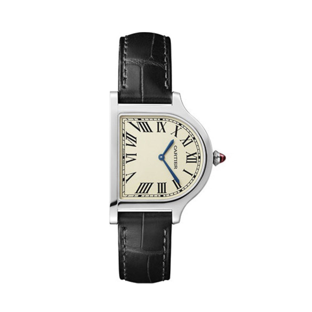 Cartier Women's Half Round Leather Strap Watch #96624