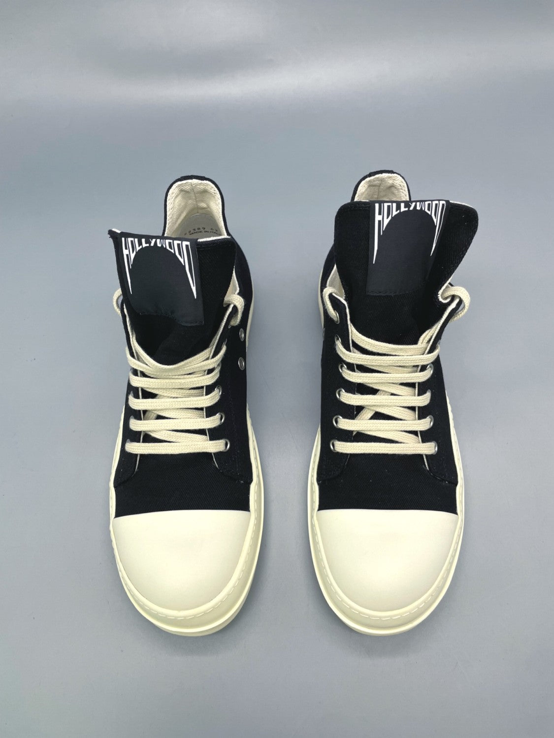 Rick Owens DRKSHDW Men's And Women's Spring/Summer Fashion Casual Solid Colour Low Top Coarse Twill Canvas And Leather Round Toe Lace Up Canvas Shoes #78279