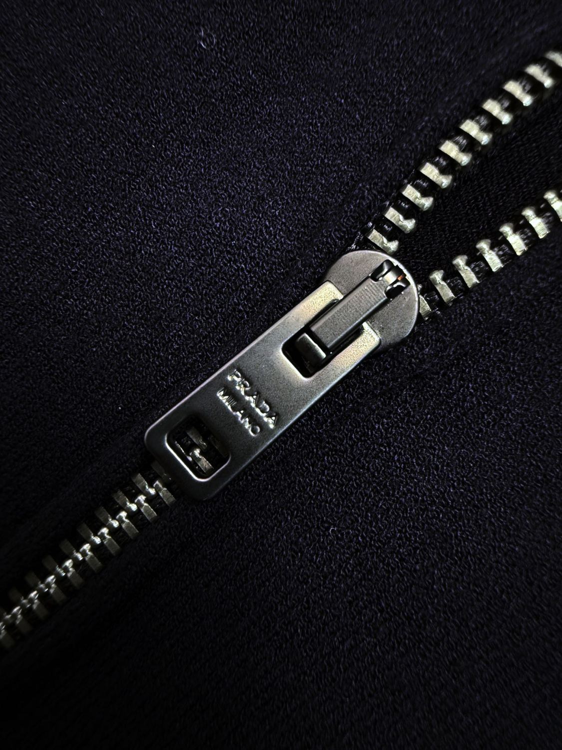 Prada Men's Summer Solid Color Logo Embroidery Zipper Neck Short Sleeve Polo Shirt T-Shirt #74655