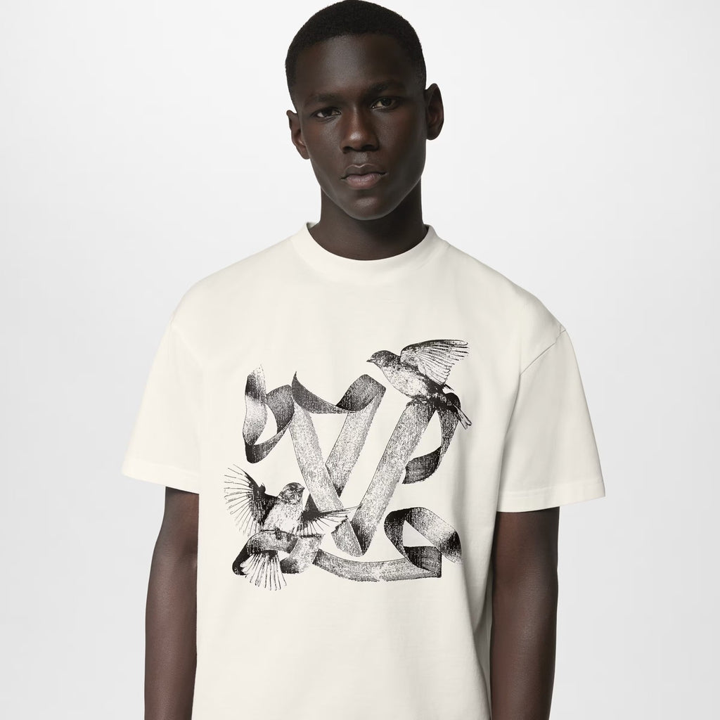 Louis Vuitton Loose Cotton Printed Short Sleeved T-Shirt #21716