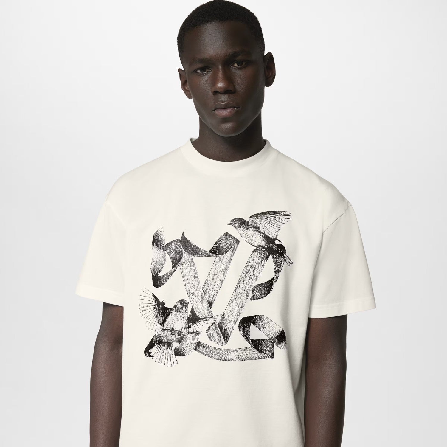 Louis Vuitton Loose Cotton Printed Short Sleeved T-Shirt #21716