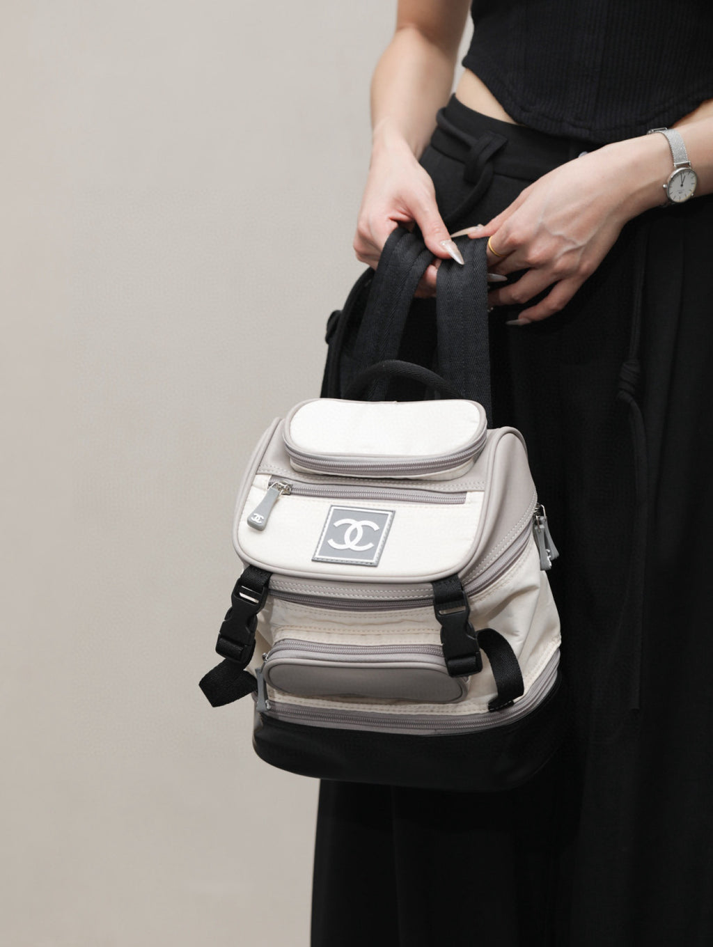 Chanel Women's Retro Sports Series Color Blocking Fashion Casual Shoulder Bag Backpacks Bags #76117