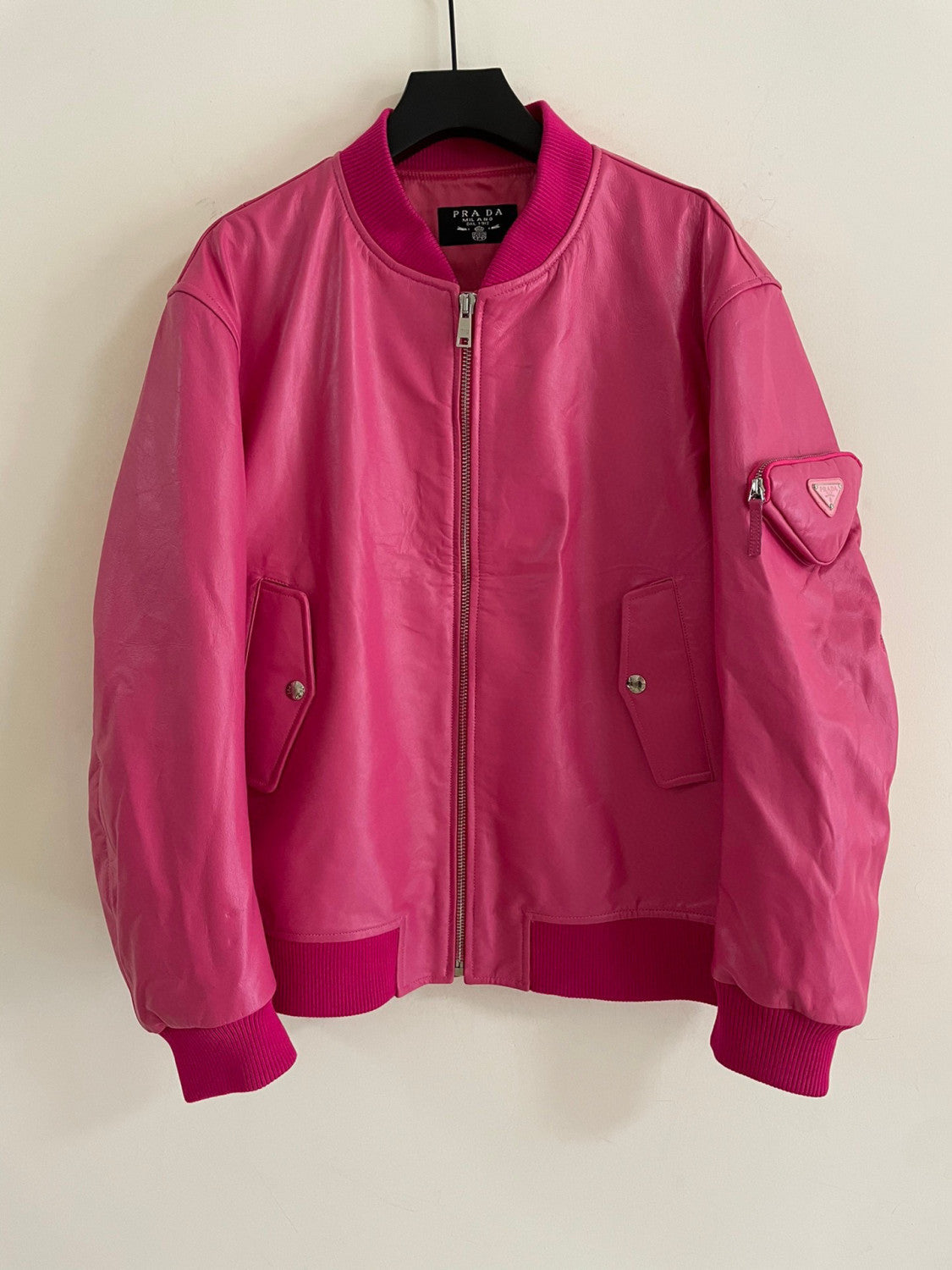 Prada Baseball Jacket Jacket Leather Jacket #21967