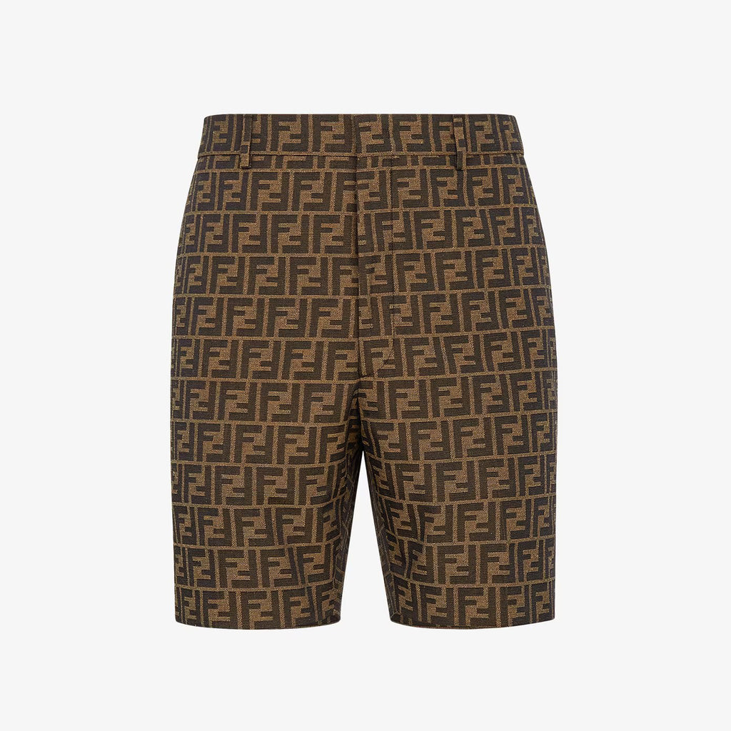 Fendi Men's Summer Solid Colour Letter Logo Print Bermuda Shorts Pants #99371