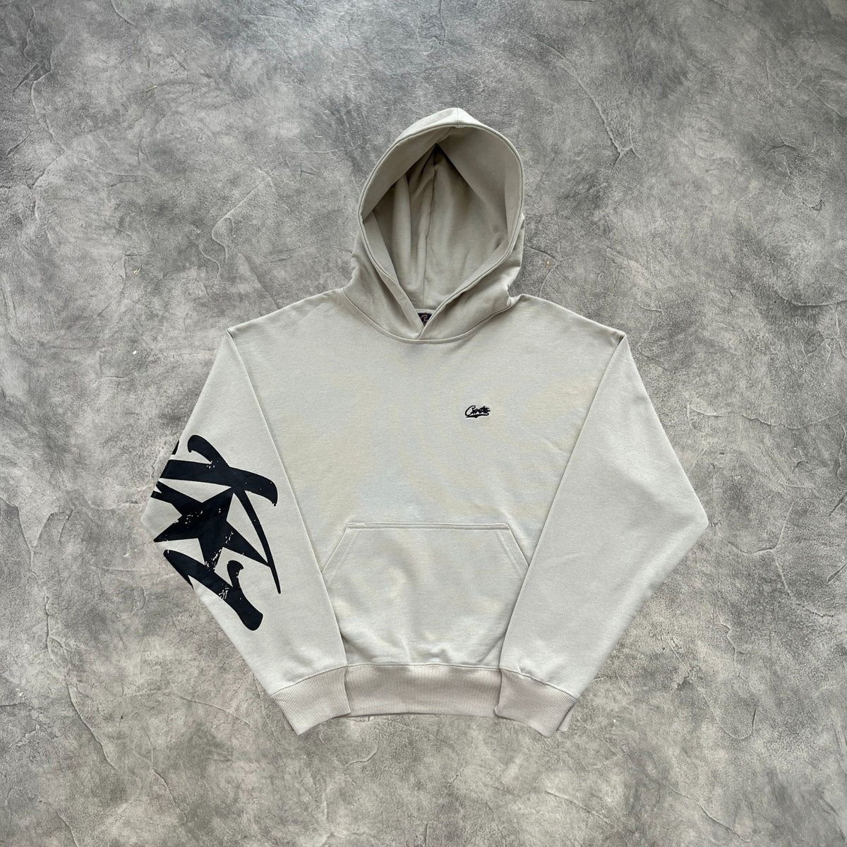 Corteiz Large Print CRTZ Zip-Up Tracksuit Beige