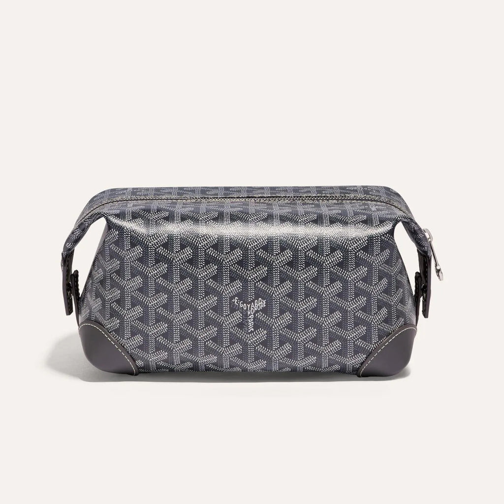 GOYARD Bowling 25 Men's and Women's Y-shaped Old-fashioned Full-print Zipper Leather Handbag Makeup Bag Bags #77132