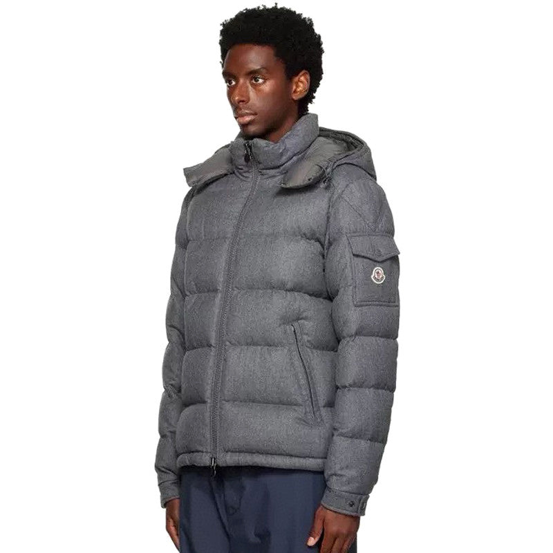 Moncler Men's Winter Solid Color Hooded Zipper Long Sleeve Puffer Down Jacket #73858