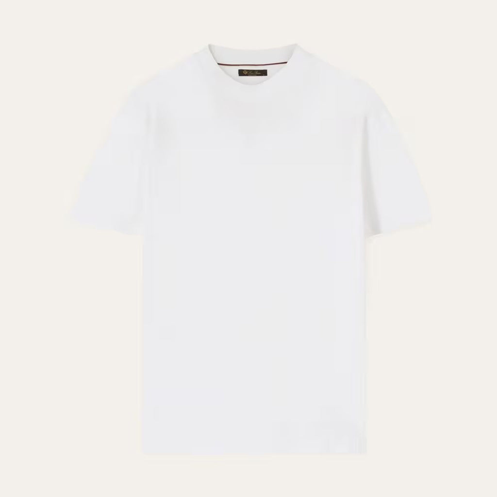 Loro Piana Men's Summer Solid Color Casual Fashion Round Neck Cotton Short Sleeve T-Shirt #98734