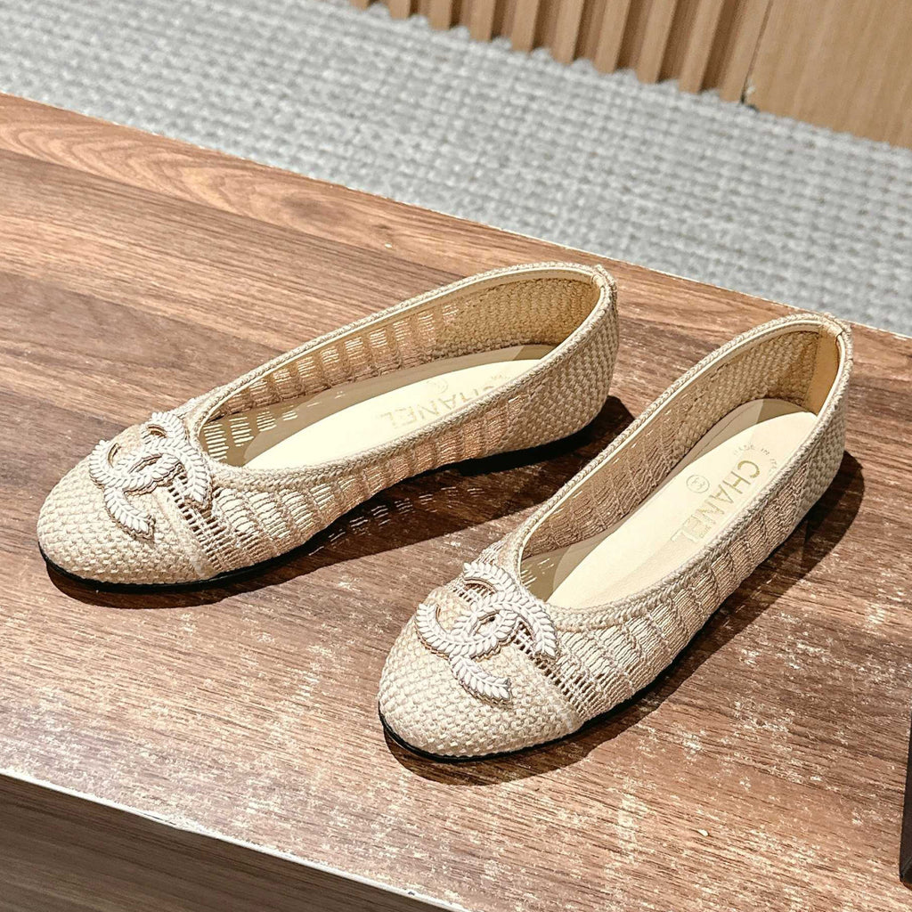 Chanel Women's Summer Solid Colour Mesh Ballet Flat Simple Dance Shoes #76748