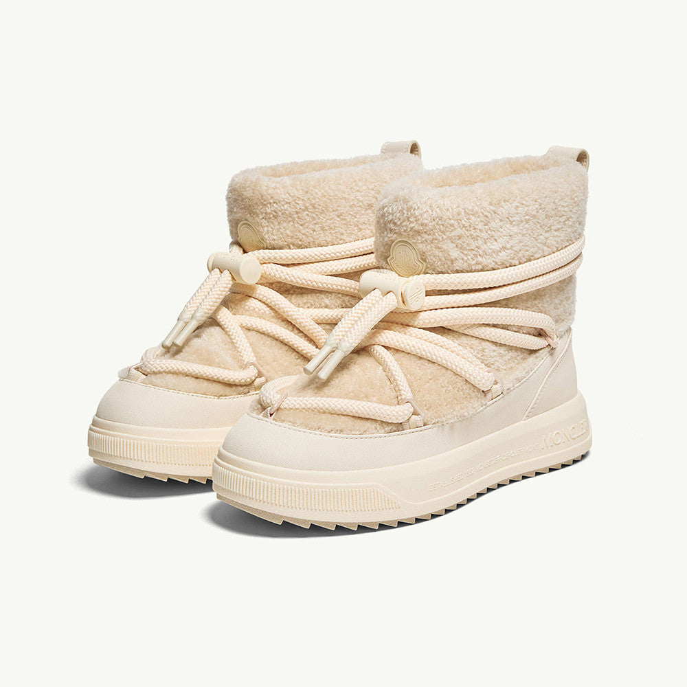 Moncler Light Beige Moncler Altive Mid Teddy Snow Boots #334369
