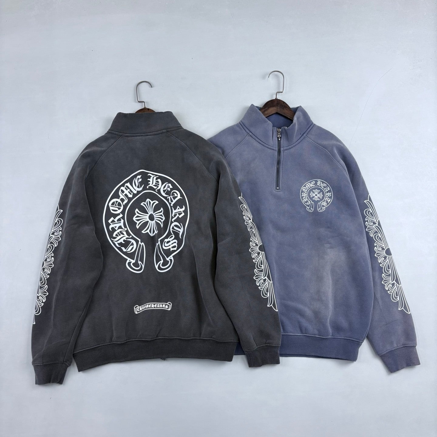 Chrome Hearts Half Zipper Sweatshirt Couple Style Pure Cotton #333458