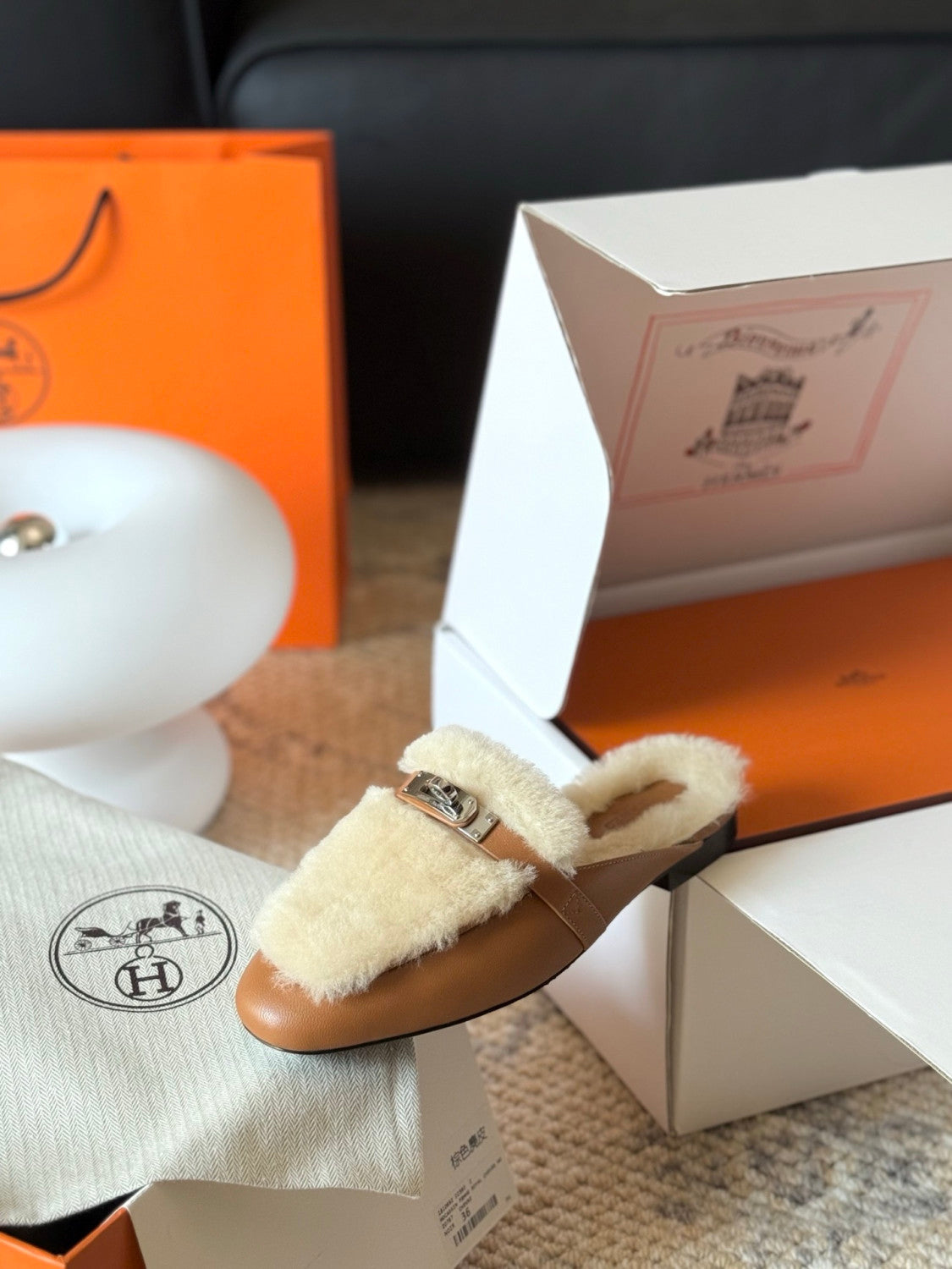 Hermes Oz mule Beige #334029