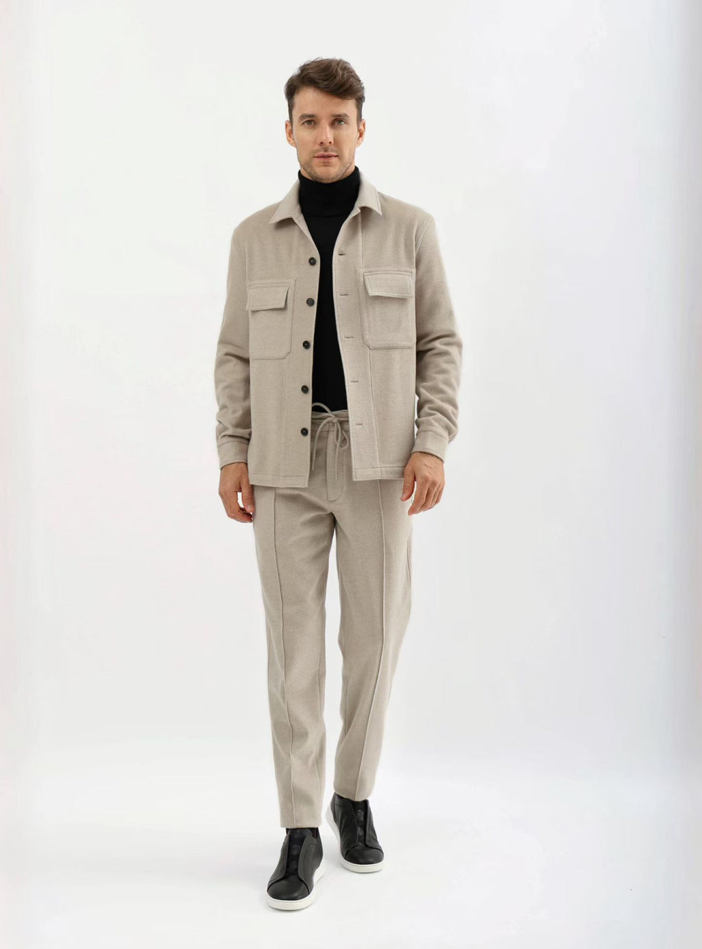 Zegna Grey Mélange Wool Joggers #334675