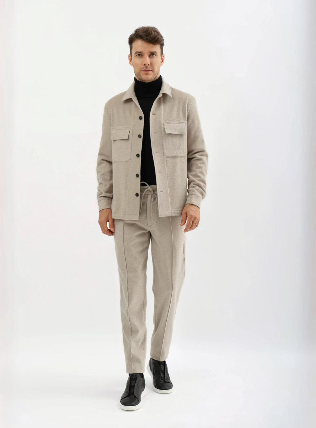 Zegna Grey Mélange Wool Joggers #334675