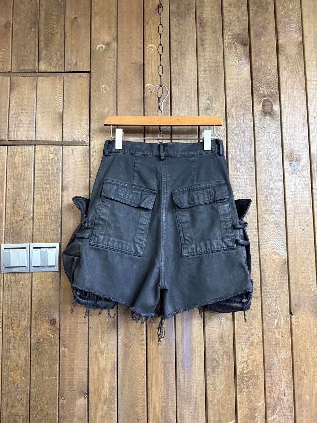 Rick Owens Men's Summer Cotton Cowhide Low Waist Zipper Loose Solid Color Casual Work Shorts Ngvp #9486