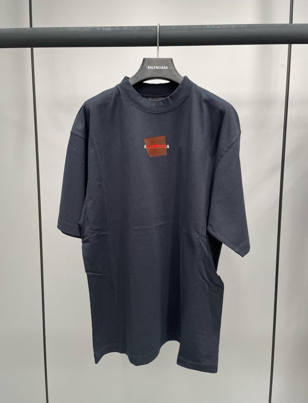 Balenciaga Men's Summer Solid Color Regular Fit Cotton Round Neck Short Sleeve T-Shirt #76633