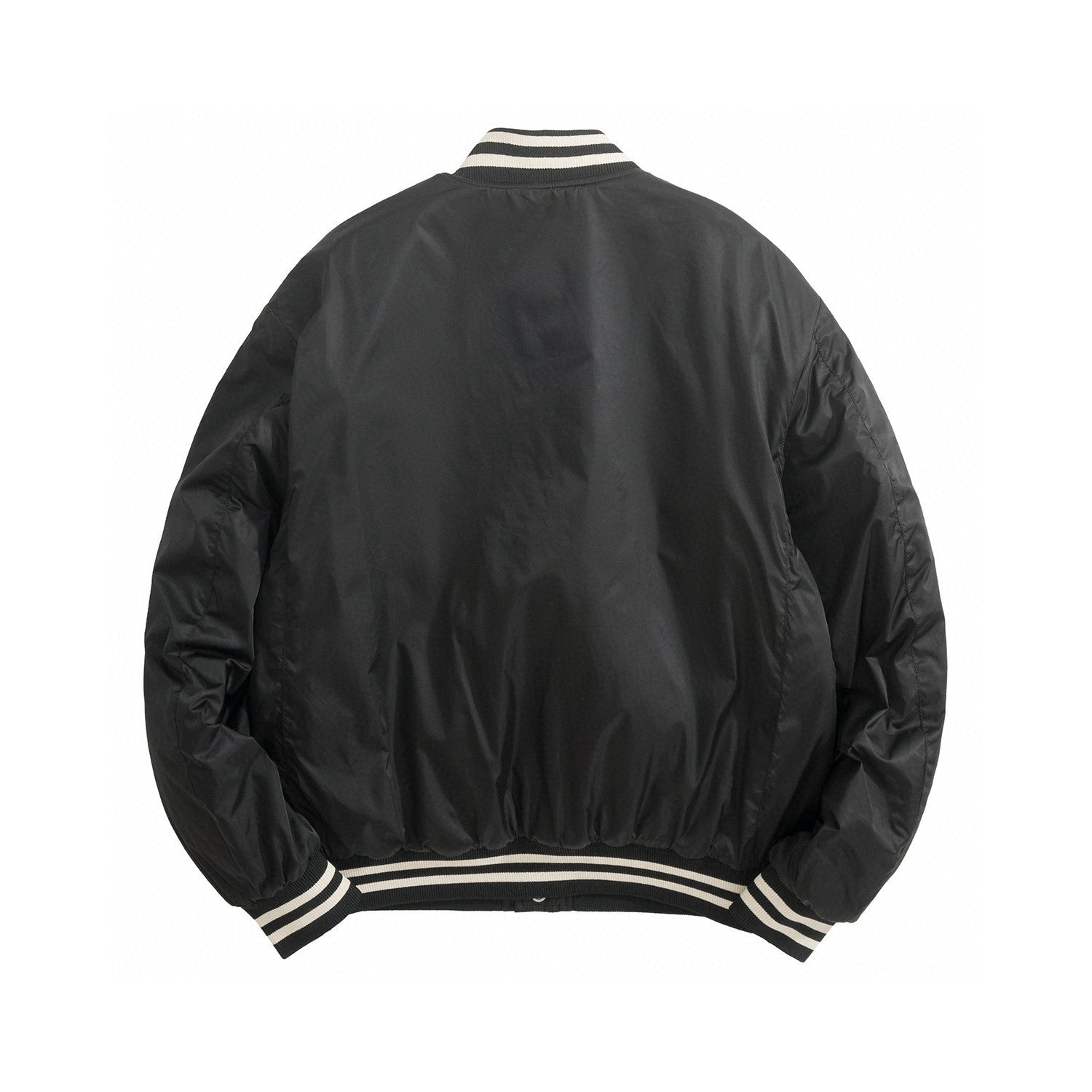 Celine Men's Spring/Fall Logo Single-Breasted Solid-Color Striped Collar Casual Loose-Fit Baseball Jacket Long-Sleeve Cotton Jacket #81534