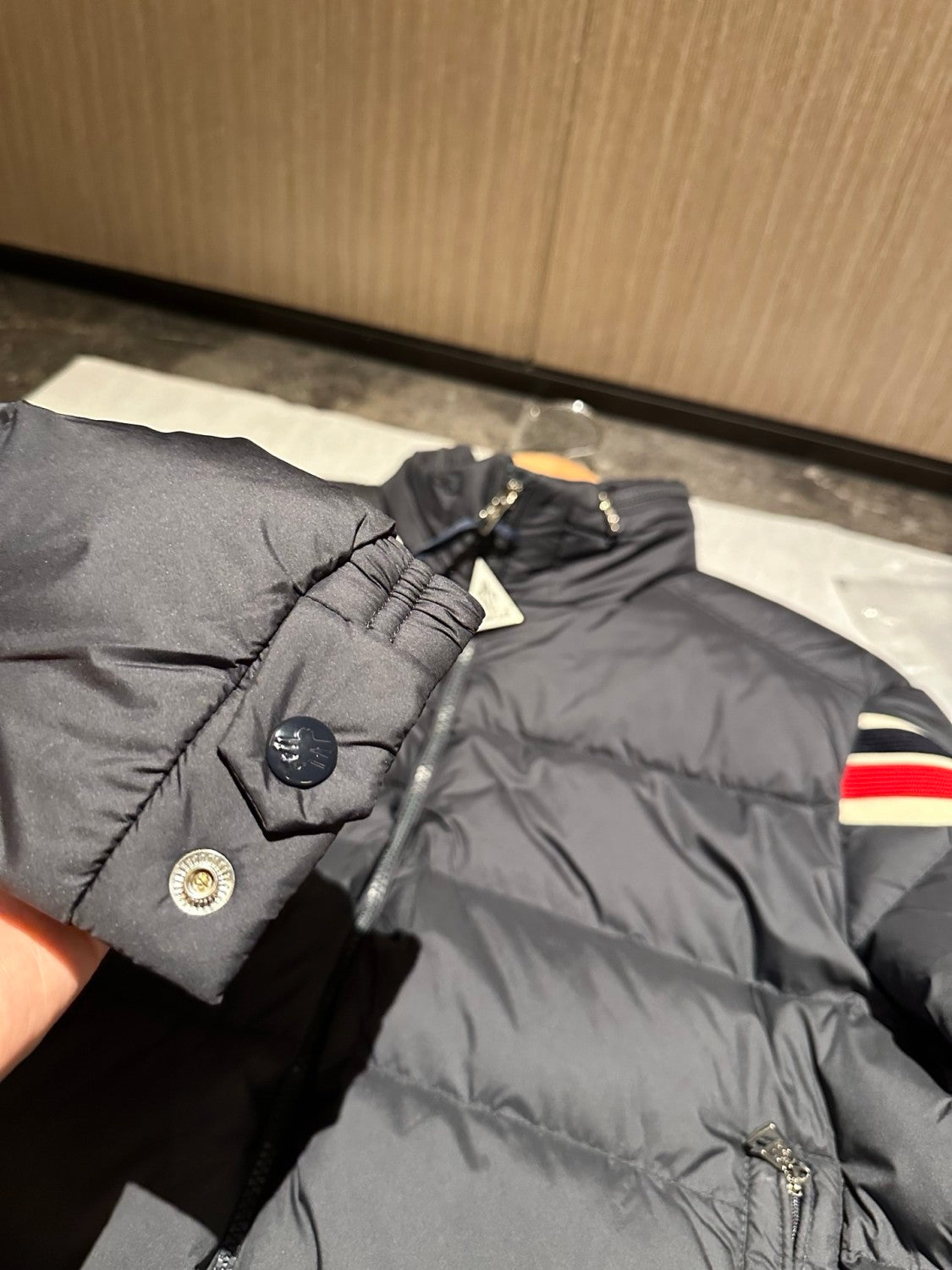Moncler Men's Winter Fashion Casual High Neck Double Zip Goose Down Nylon Fabric Cotton Jacket Down Outerwear Jacket #79539
