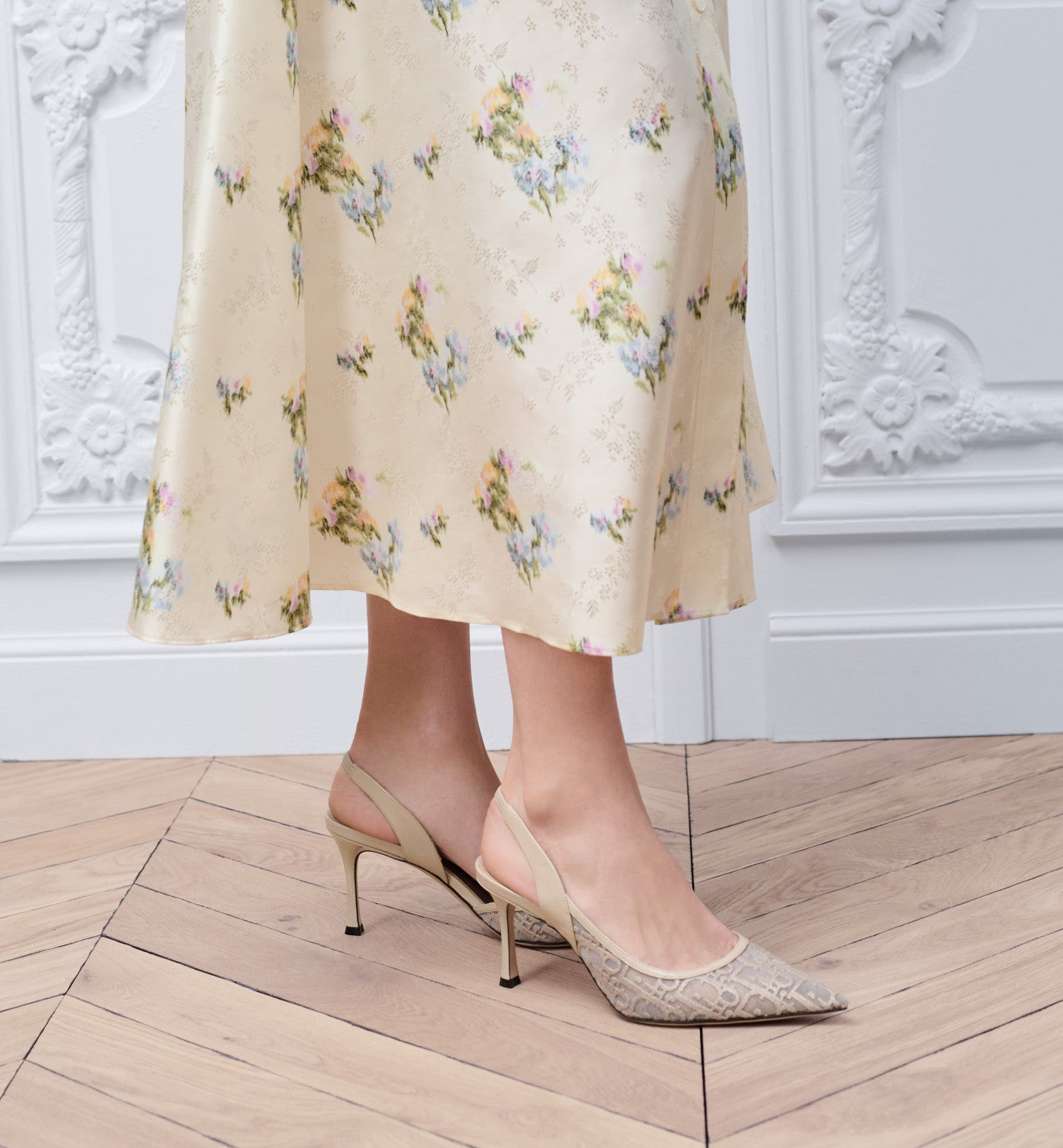 DIOR Adiorable Slingback Pump Black Dior Oblique Embroidered Mesh #380126