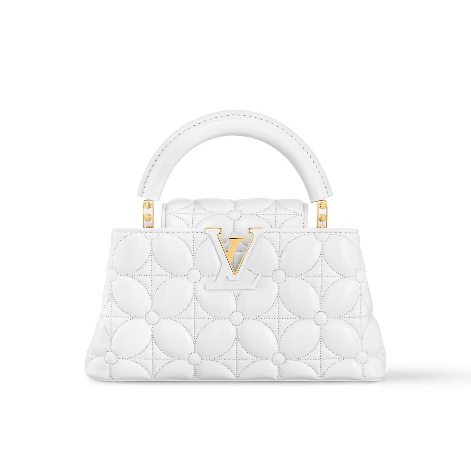 Louis Vuitton Capucines East-West Women's Monogram Logo Solid Color Leather Shoulder Crossbody Tote Bag Bags #75155