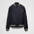 Prada Men's Spring And Autumn Monogrammed Striped Single Breasted Solid Color Long Sleeve Aviator Jacket Ngvp #9272
