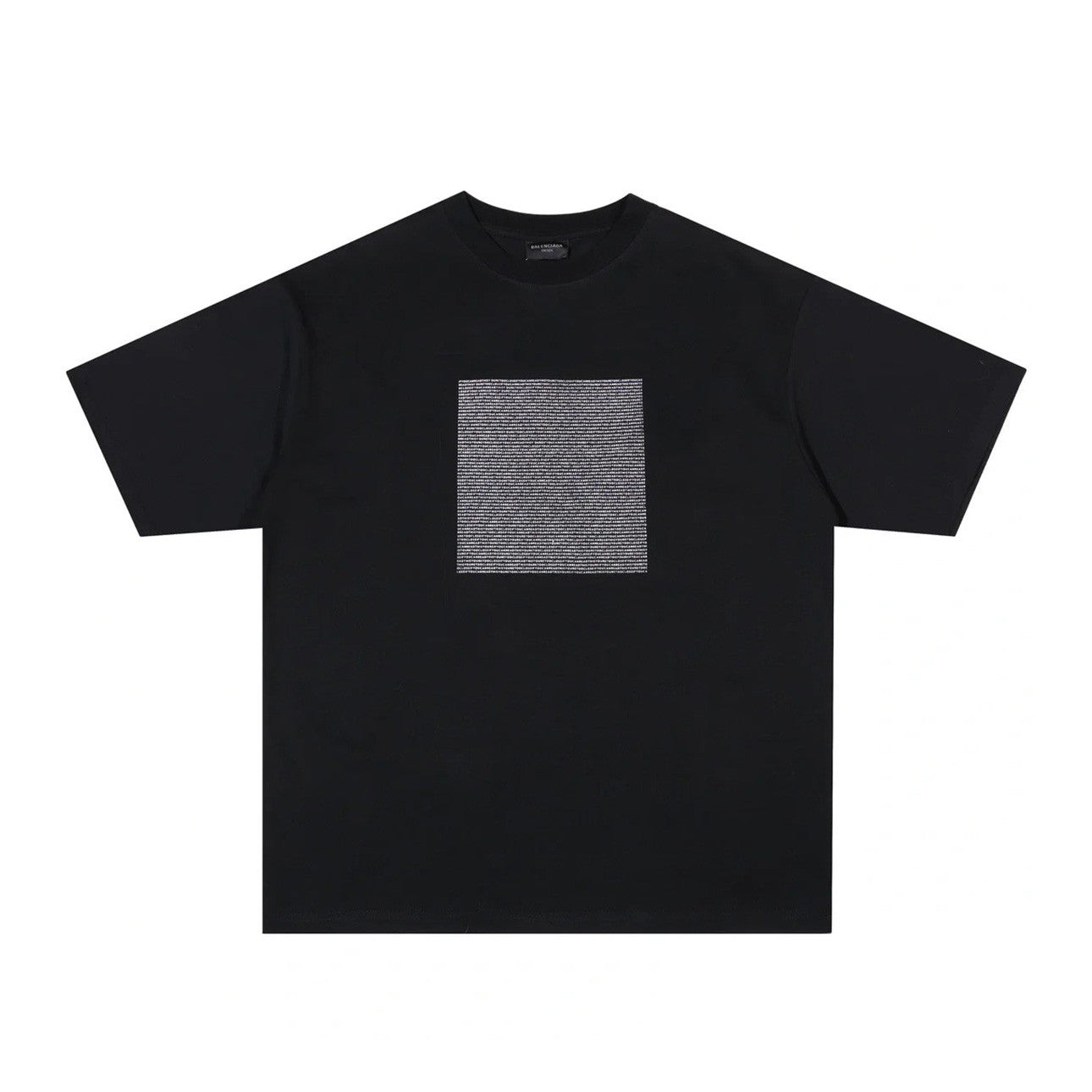 Balenciaga Men's And Women's Summer Retro Print Washed Old Loose Short Sleeved Black T-shirt Ngvp #8466