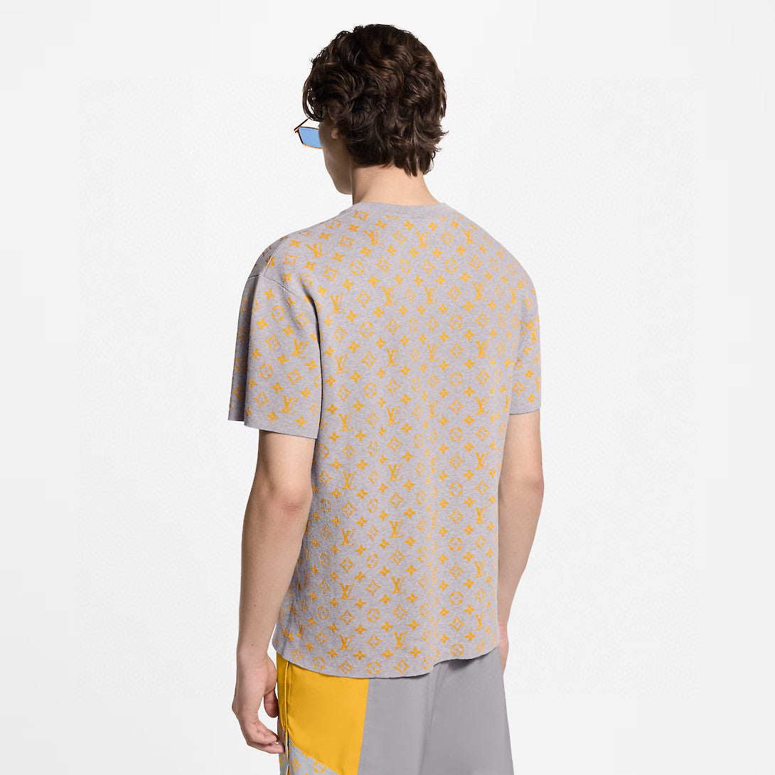 Louis Vuitton Men's Summer Solid Color Letter Print Round Neck Short Sleeve T-Shirt #77233