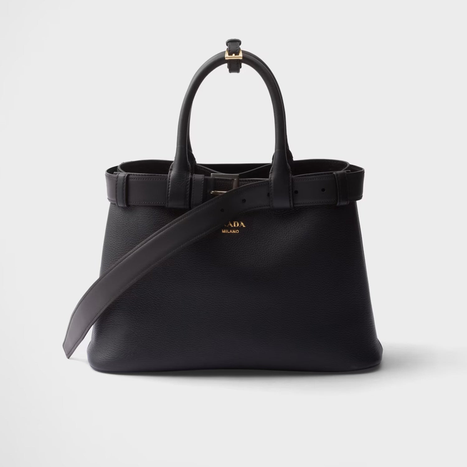 Prada Men's And Women's Buckle Leather Drawstring Handbag Large And Small Collection Fashion Trend Bag Bags 1BA434_2CY9_F03BH_V_OBO #76655