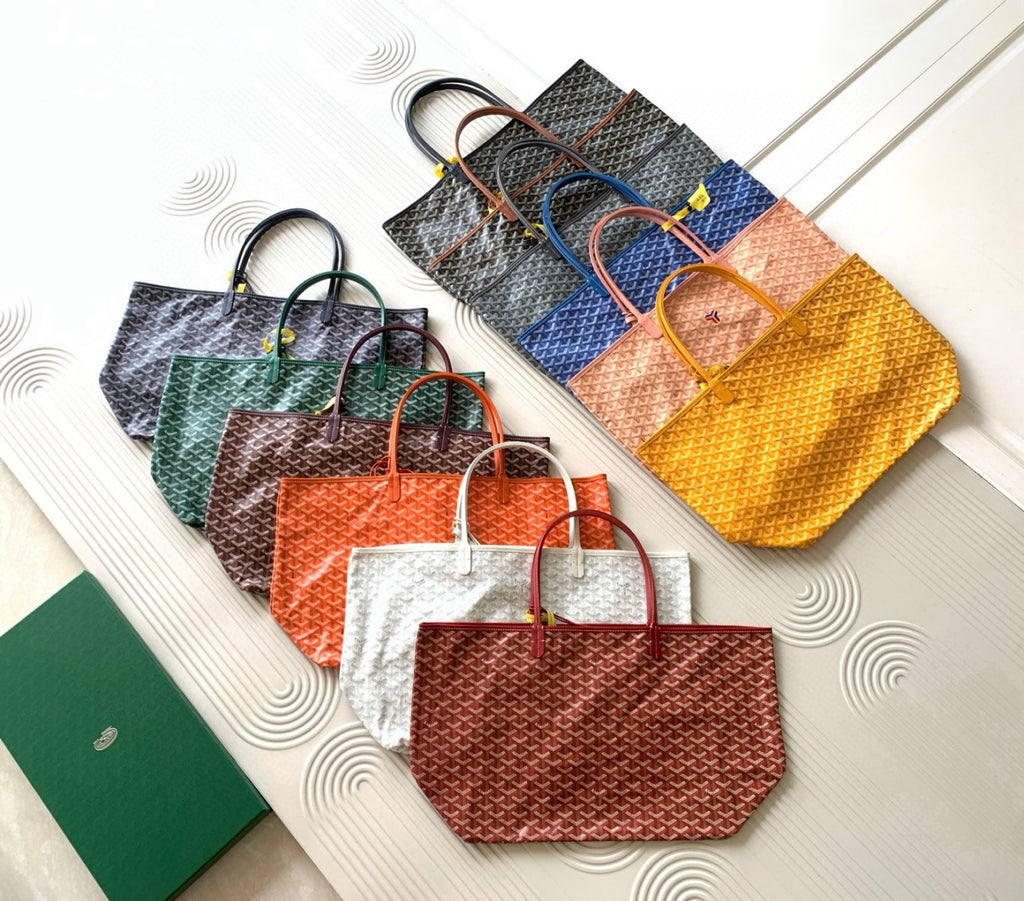 GOYARD Men's Women Saint Louis Handbag Y Full Print Casual Mother Bag Leather Shoulder Bag Tote Bags #77387