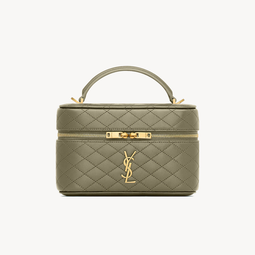 SAINT LAURENT GABY VANITY BAG Ladies Solid Color Detachable Adjustable Shoulder Strap Lambskin Shoulder Handbag Cosmetic Bag #76574