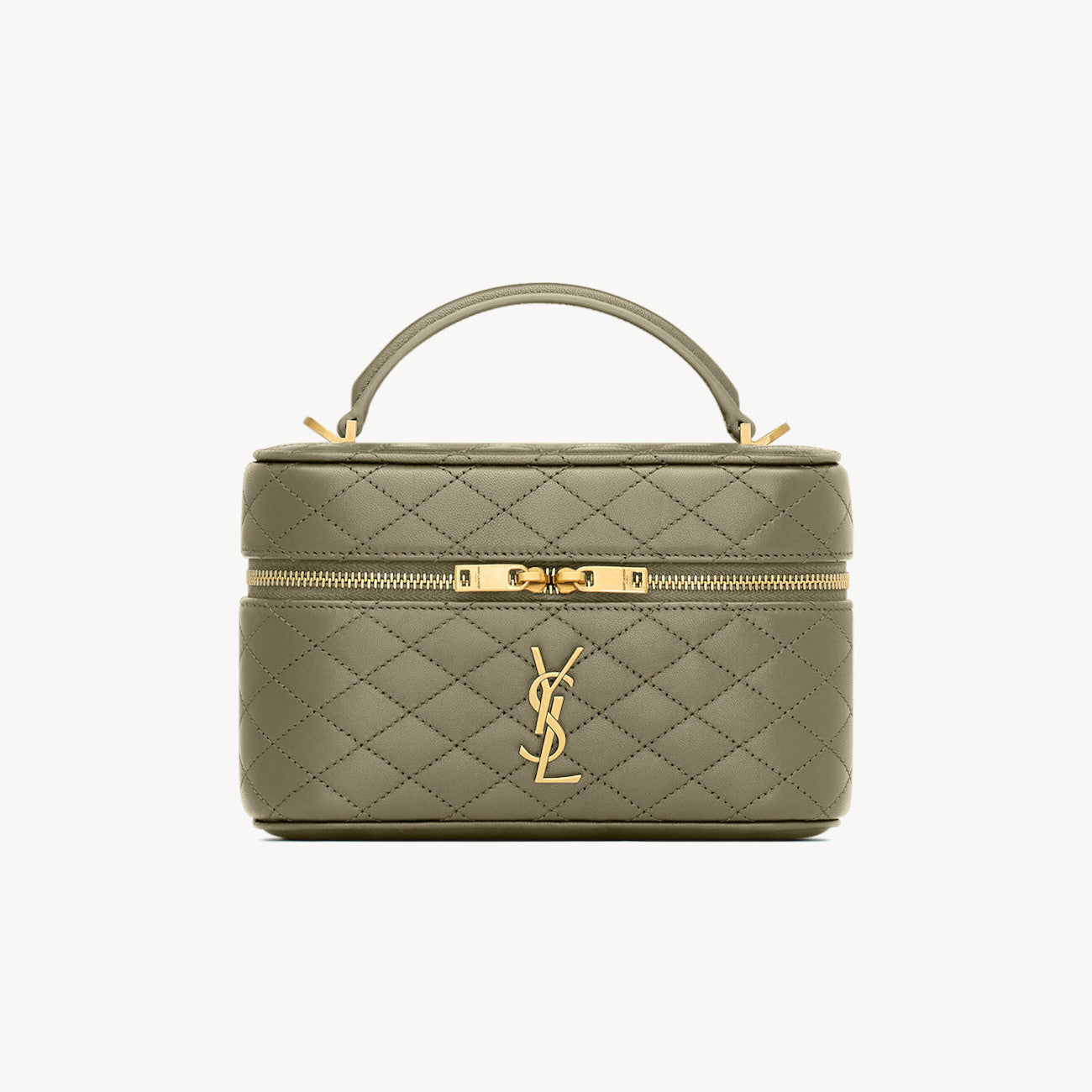 SAINT LAURENT GABY VANITY BAG Ladies Solid Color Detachable Adjustable Shoulder Strap Lambskin Shoulder Handbag Cosmetic Bag #76574