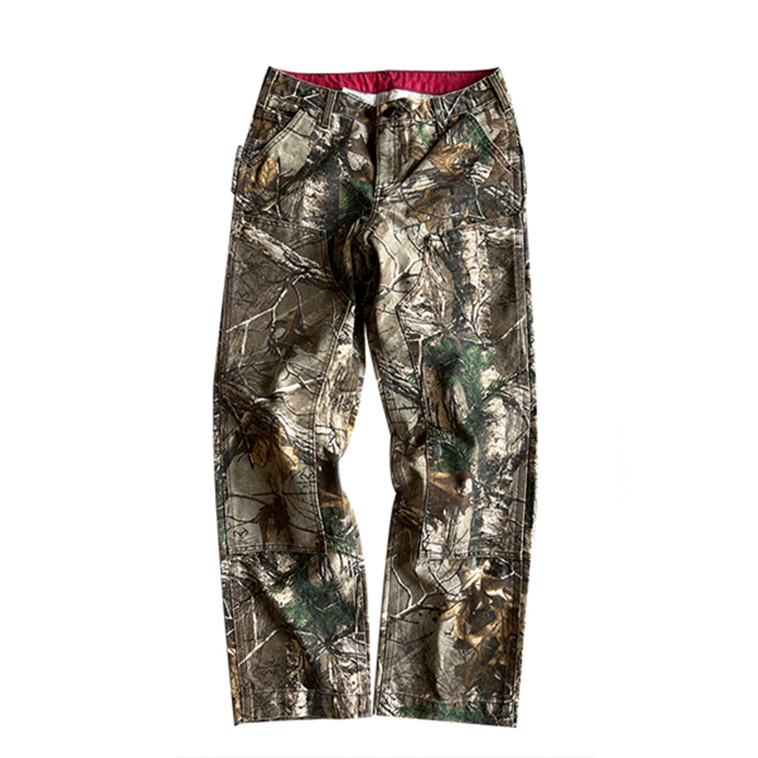 Carhartt WIP Men's Spring And Autumn Tree Branch Camouflage Vintage High Street Pocket Workwear Pants Straight Leg Pants Ngvp #8611