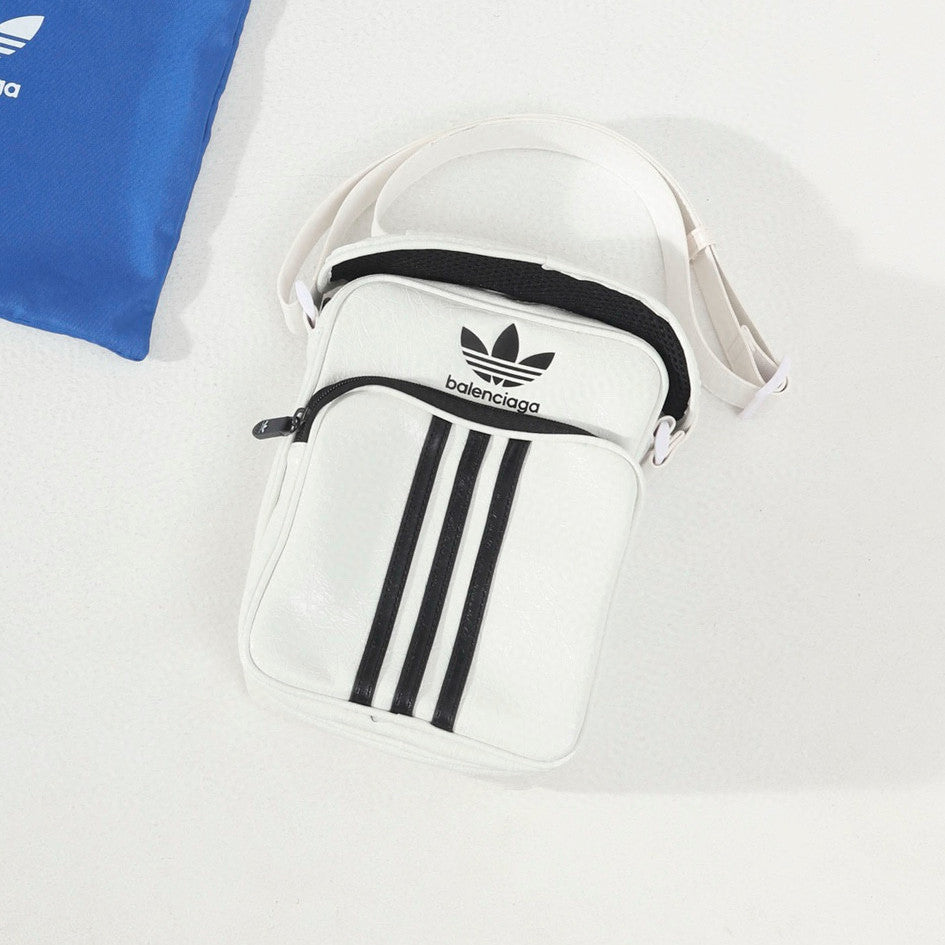 Balenciaga x Adidas Men's and Women's Unisex Fashion Casual Adjustable Strap Printed Leather Shoulder Bag Crossbody Bag Bags #78453