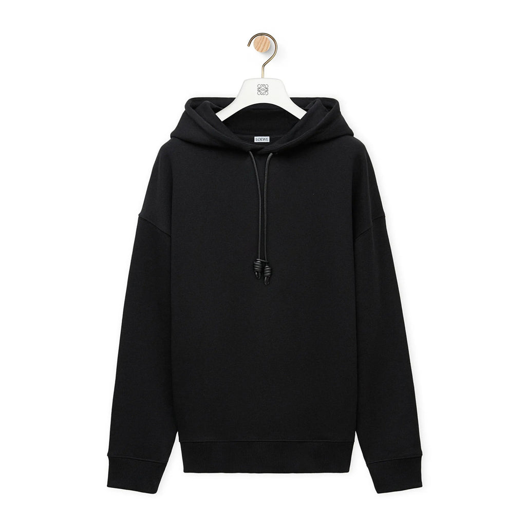 Loewe Men's Logo Embroidery Spring And Autumn Cotton Loose Solid Color Long Sleeve Pullover Hooded Drawstring Sweatshirt #75195