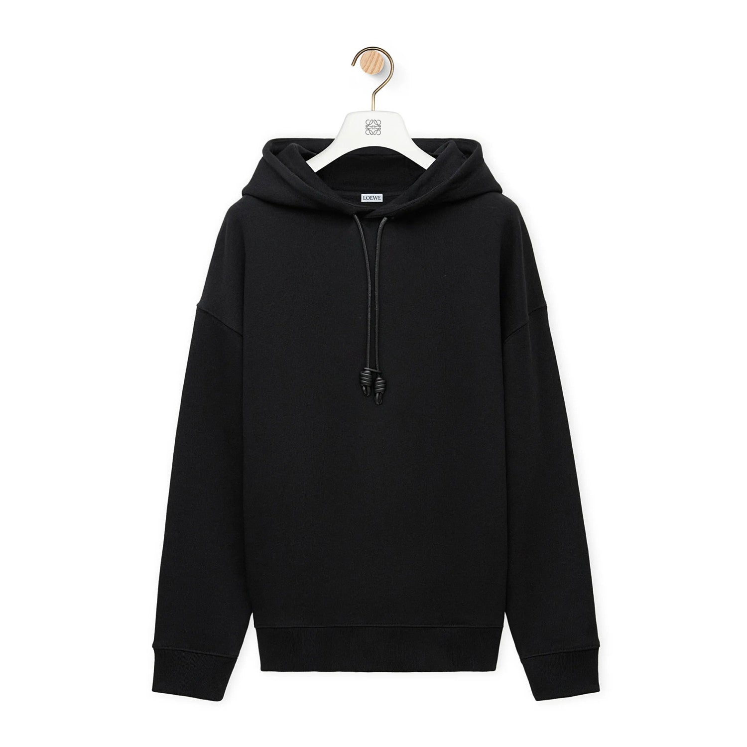 Loewe Men's Logo Embroidery Spring And Autumn Cotton Loose Solid Color Long Sleeve Pullover Hooded Drawstring Sweatshirt #75195