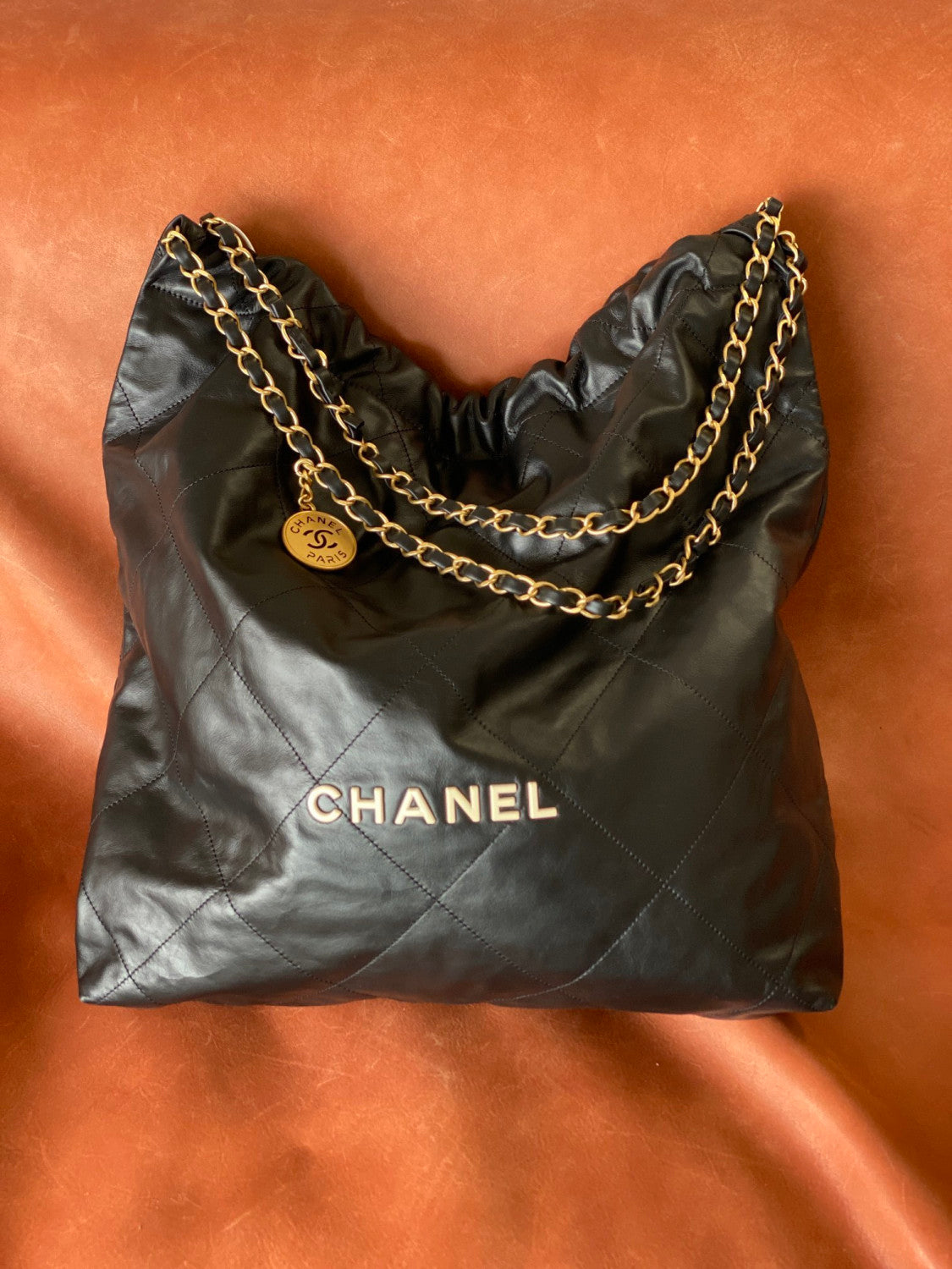 Chanel Large Bags  37 X 45 X 10 X 46 CM Collection Link Large Tote Women's Classic Waxed Leather Tote With Gold And Silver Buckles Leather-woven Chain And Luxurious Chain Strap Bags #196089