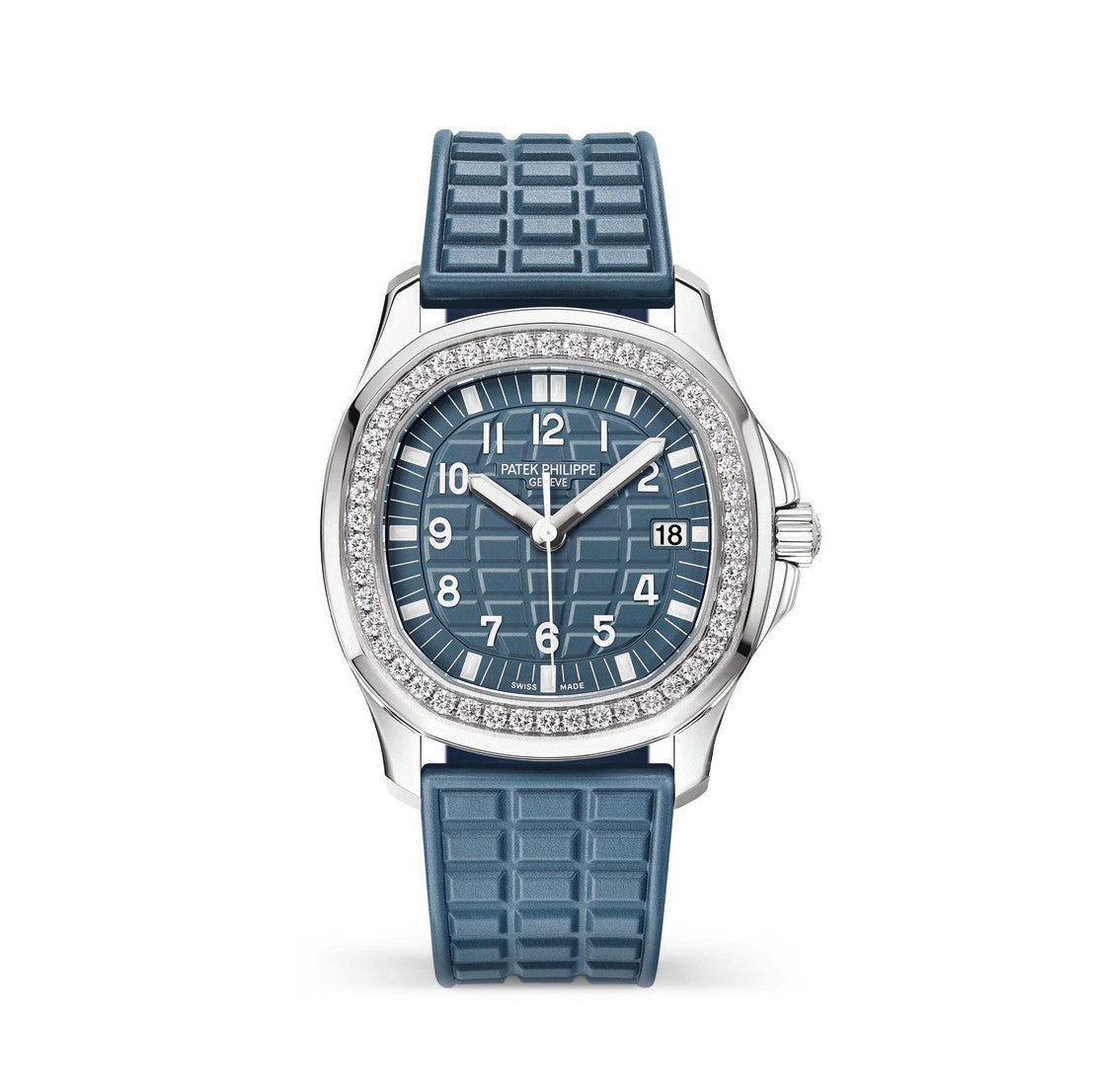 Patek Philippe Women's Quartz 100M Water Resistant Solid Color Dial Rubber Strap Watch #75754
