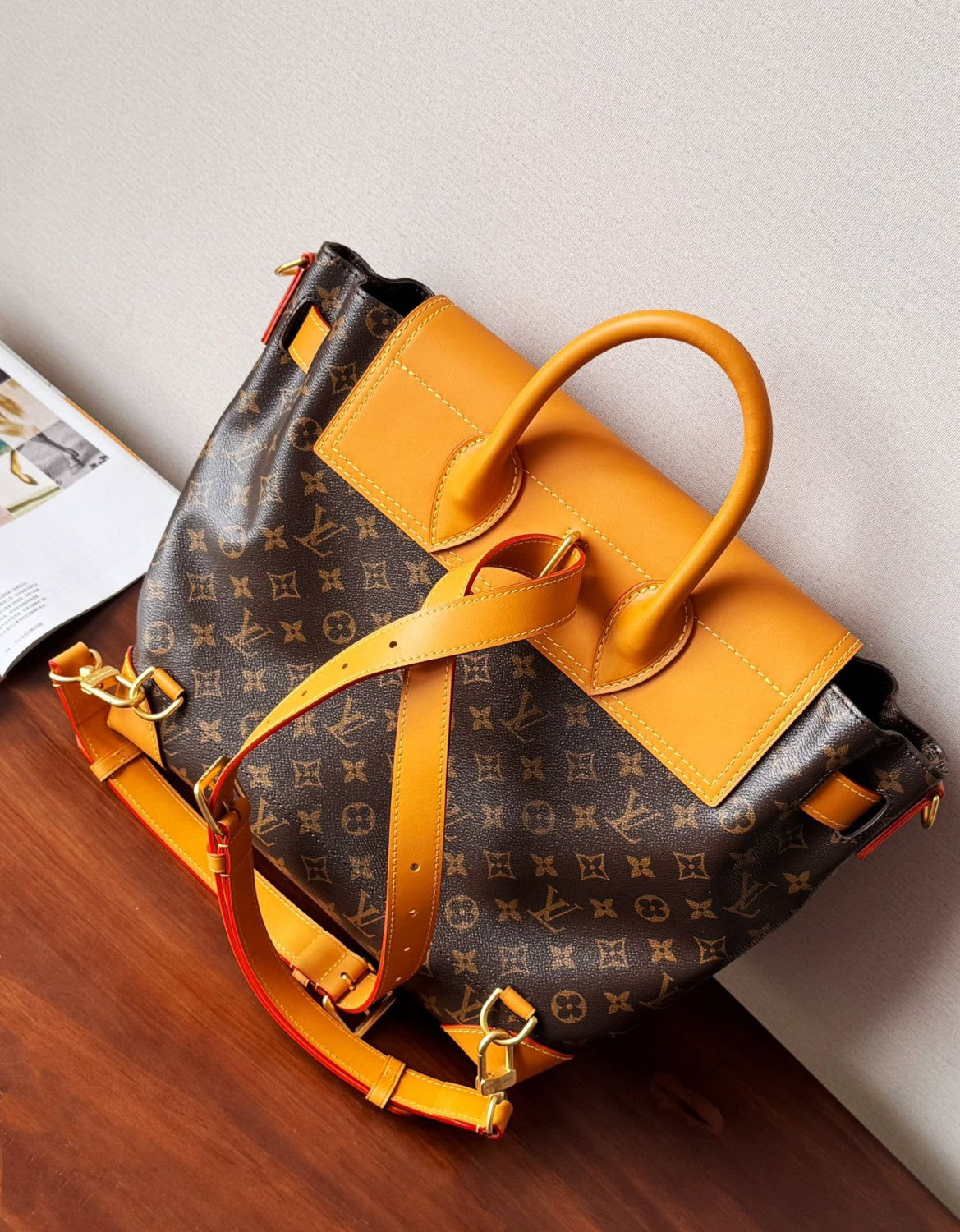 LOUIS VUITTON Steamer 30 Detachable Shoulder Strap Single Room Crossbody Monogram Coated Canvas Handbag Men's Brown #332253