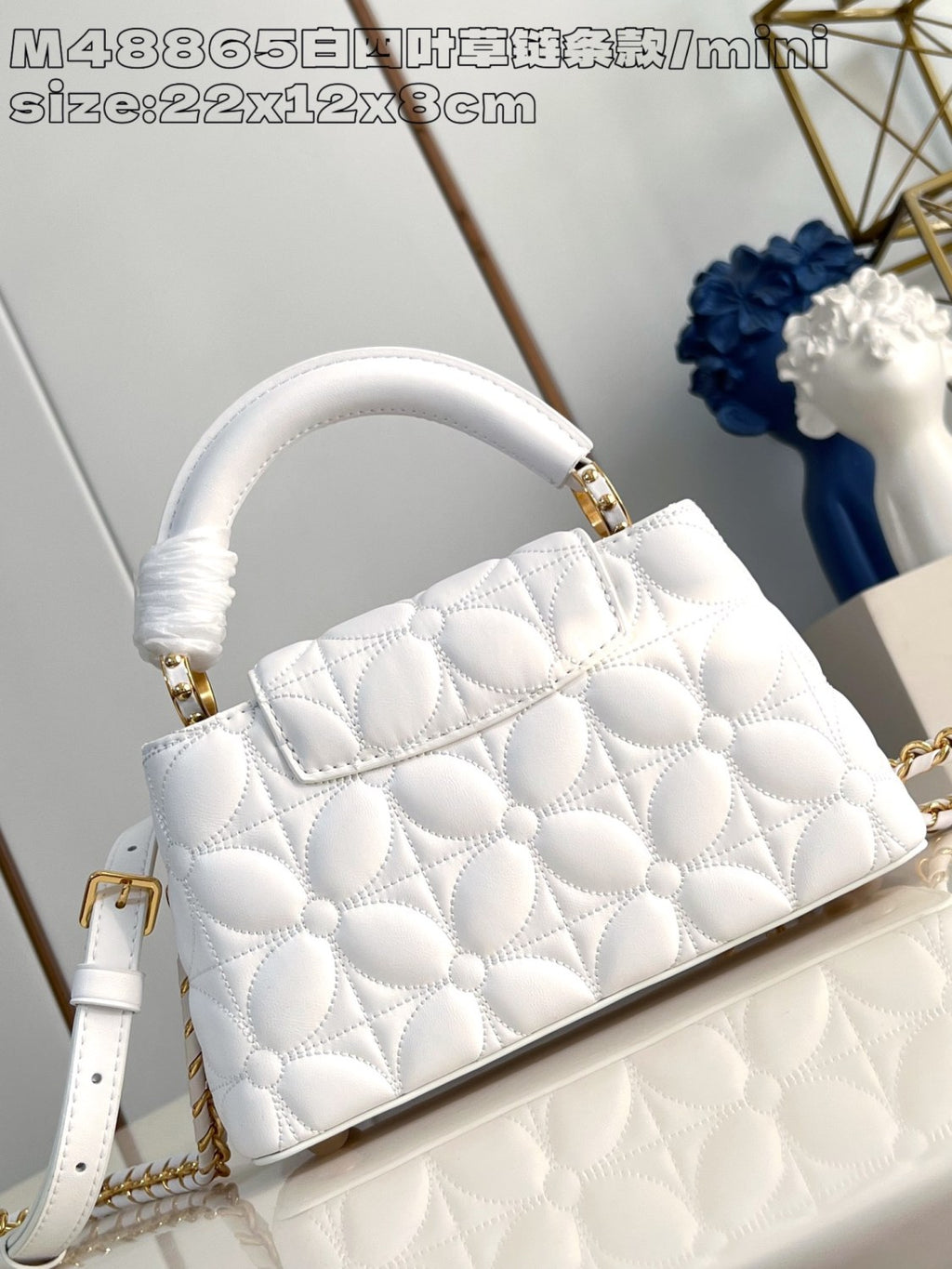 Louis Vuitton Capucines East-West Women's Monogram Logo Solid Color Leather Shoulder Crossbody Tote Bag Bags #75155