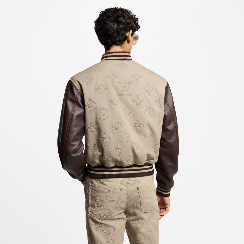Louis Vuitton Monogram Embroidered Baseball Drawstring Jacket Men's Spring And Autumn Fashion Trend Color Blocking Single-breasted Jacket #81119
