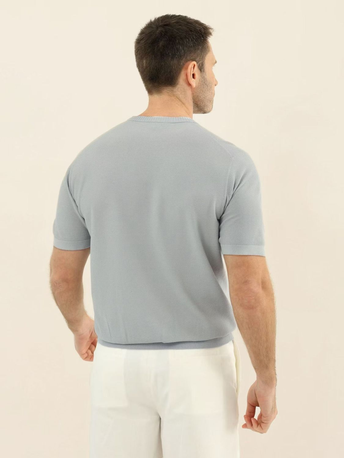 Loro Piana Solid Color Round Neck Pullover Short Sleeve T-shirt #377035