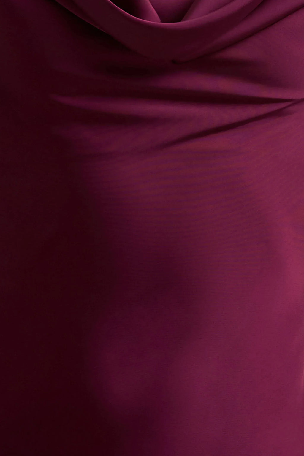 Alesso | Burgundy Satin Cowl-Neck Slip-Maxi Dress