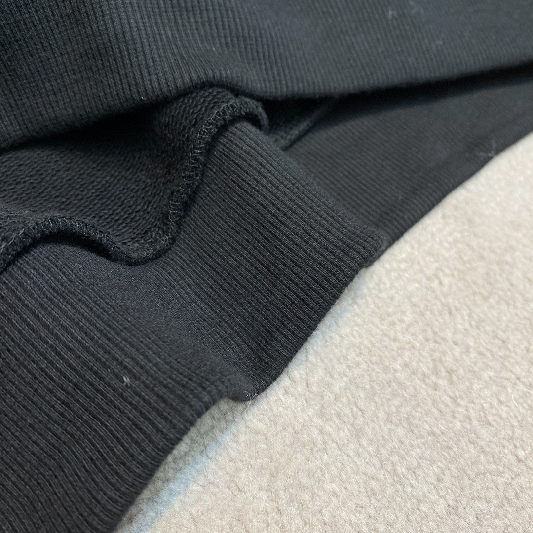 Balenciaga Knitted Cotton Hooded Sweatshirt Black #95156