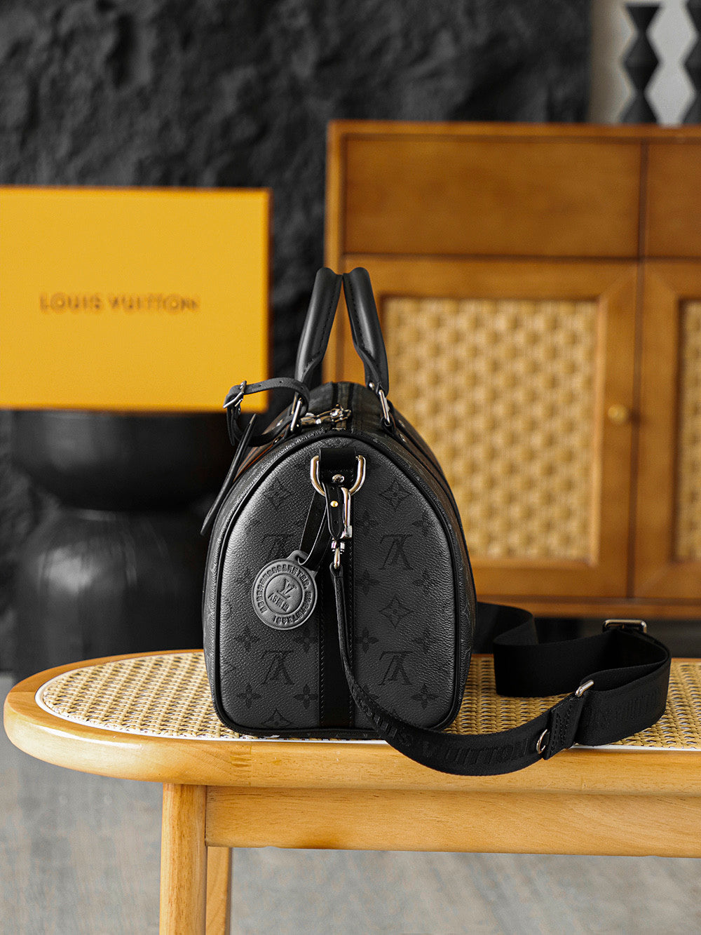 Louis Vuitton Keepall Bandoulière 35 Monogram Eclips M46655 #333846