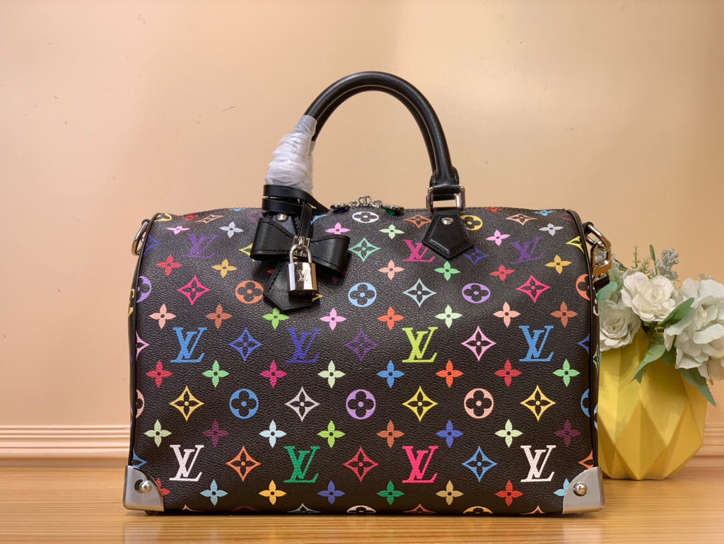 Louis Vuitton Lv X Tm Speedy Soft 30 Women Solid Color Detachable Adjustable Shoulder Strap Zipper Closure Cow Leather Single Shoulder Crossbody Tote Travel Bag Bags #75433